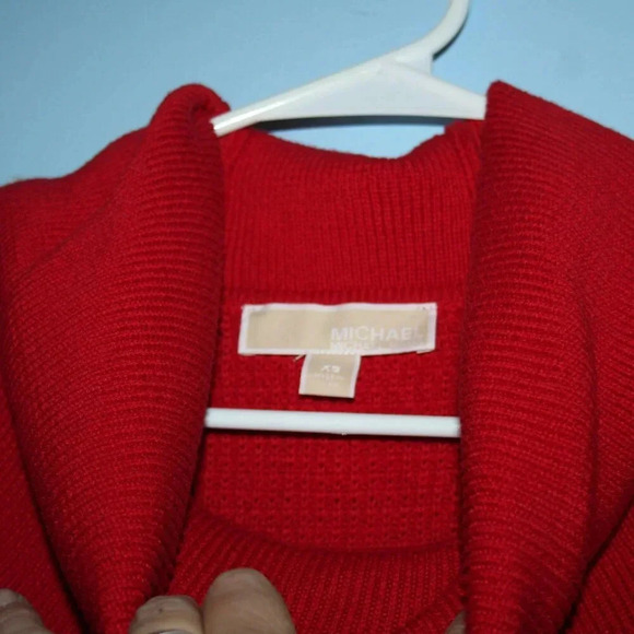 MICHAEL MICHAEL KORS XS Red Cowl Neck Sweater - Picture 9 of 16